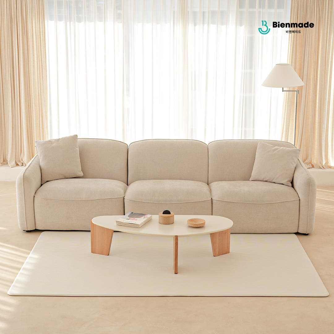 비엔메이드 비엔메이드 놀이방 매트 아기 층간소음 거실 바닥 PVC 오트밀샌드 140x180x1.4cm - 최저가 79,000원