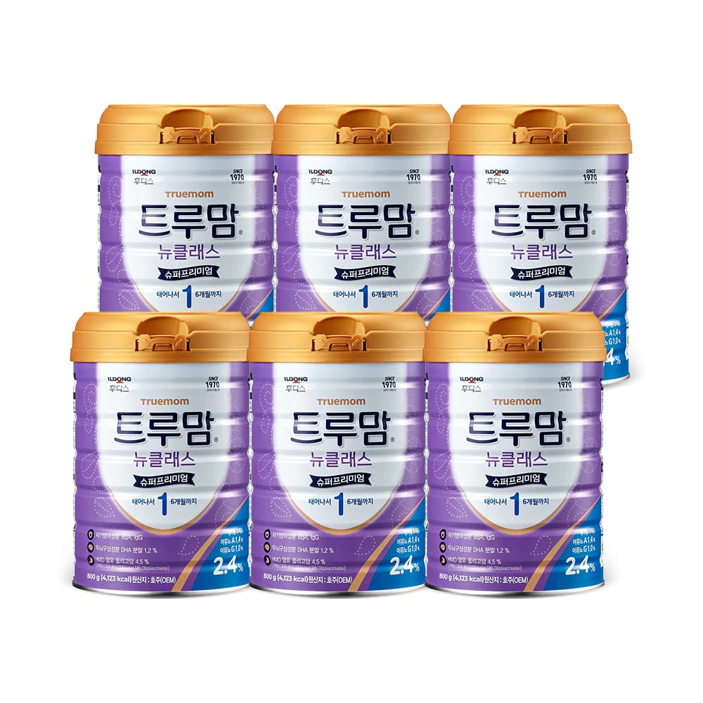 일동후디스 트루맘 뉴클래스 슈퍼프리미엄 1단계 800g 6개