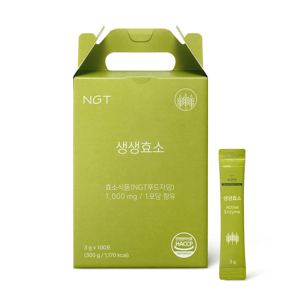 네츄럴굿띵스 NGT 속편한 생생효소 네츄럴굿띵스 임산부 유산균 곡물 발효효소 100포