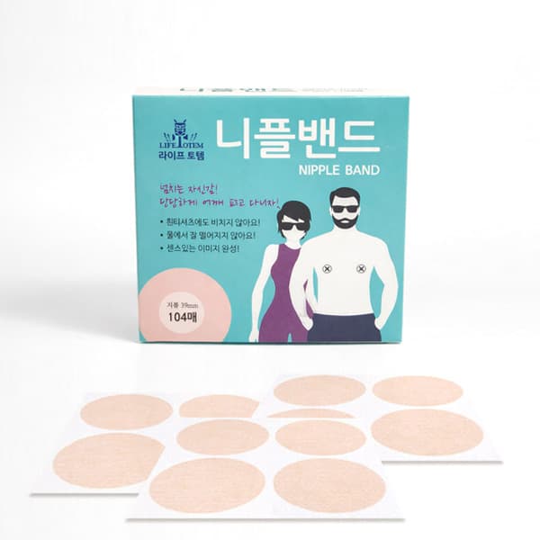 페이브샵 라이프토템 니플밴드 여성 남성 패치 꼭지패드 가리개 39mm 104매