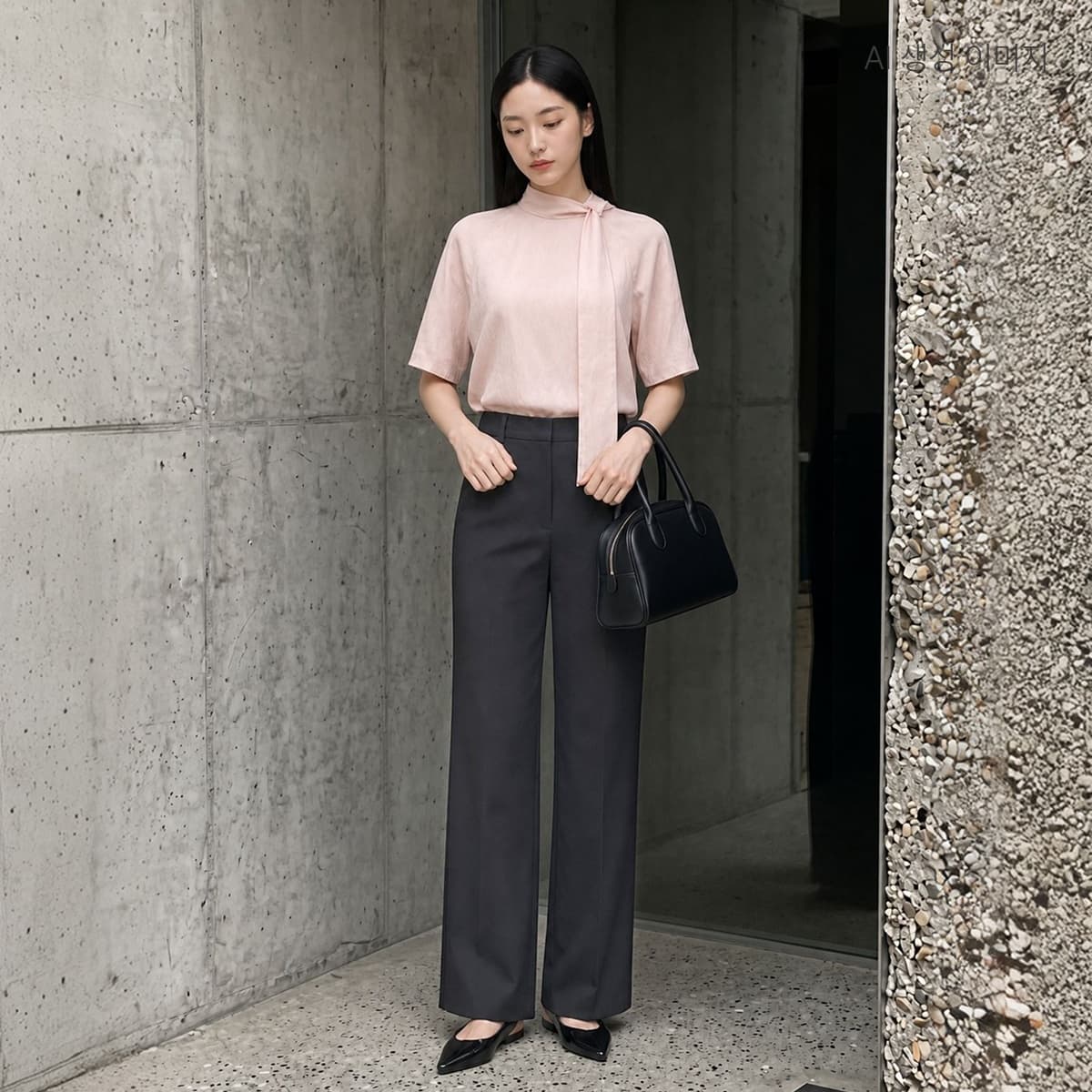 roem 로엠 린넨라이크 세미와이드 슬랙스 RMTWG24R11 - 최저가 33,270원