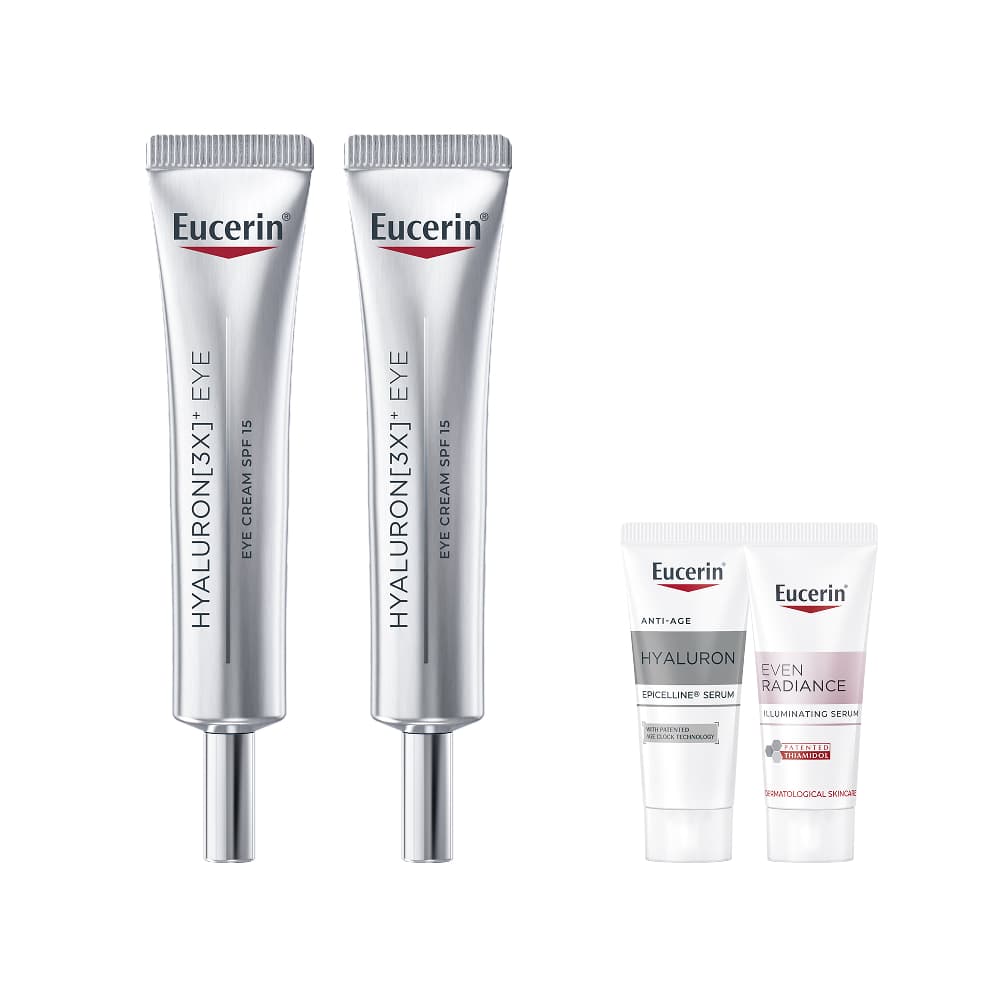 유세린공식스토어 유세린 하이알루론 3X 아이크림 15ml 더블팩