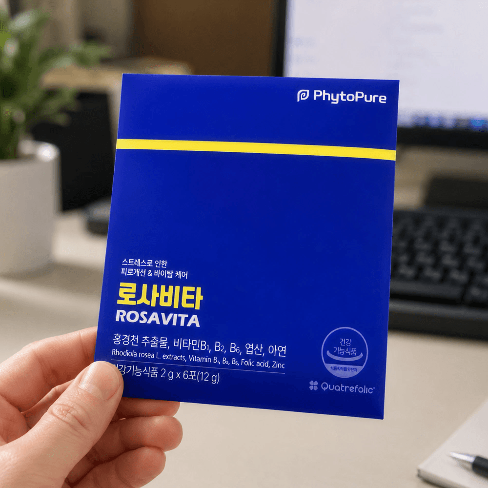 파이토퓨어 로사비타 홍경천 추출물 스트레스 피로개선 영양제 6포
