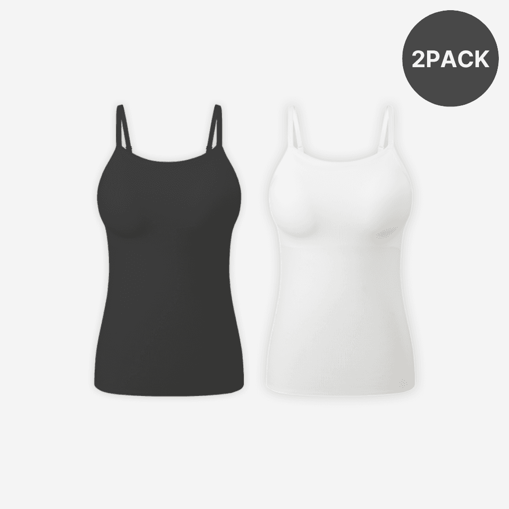 아나콘다이너웨어 [2pack] 슬림업 나시 브라탑(A~E컵) 심리스 무봉제 보정 캡나시 일체형