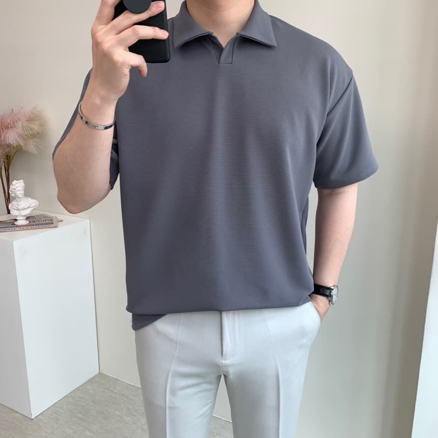남자카라티 오픈 카라넥 여름 남성 세미 오버핏 반팔 티셔츠 가격 비교 마이클로드 남자카라티 오픈 카라넥 여름 남성 세미 오버핏 반팔 티셔츠