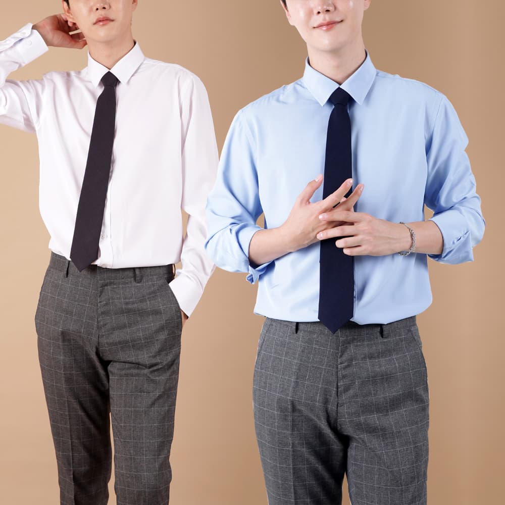 링클프리 반슬림 스판 와이셔츠 남자 긴팔 정장 셔츠 빅사이즈 가격 비교 LUXTIE HOMME 링클프리 반슬림 스판 와이셔츠 남자 긴팔 정장 셔츠 빅사이즈