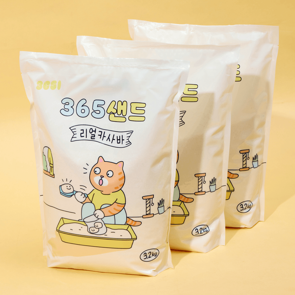 3651 365샌드 리얼 카사바 고양이 모래 3.2kg, 3개 가격 추이 3651 브랜드스토어 3651 365샌드 리얼 카사바 고양이 모래 3.2kg, 3개 - 최저가 28,710원