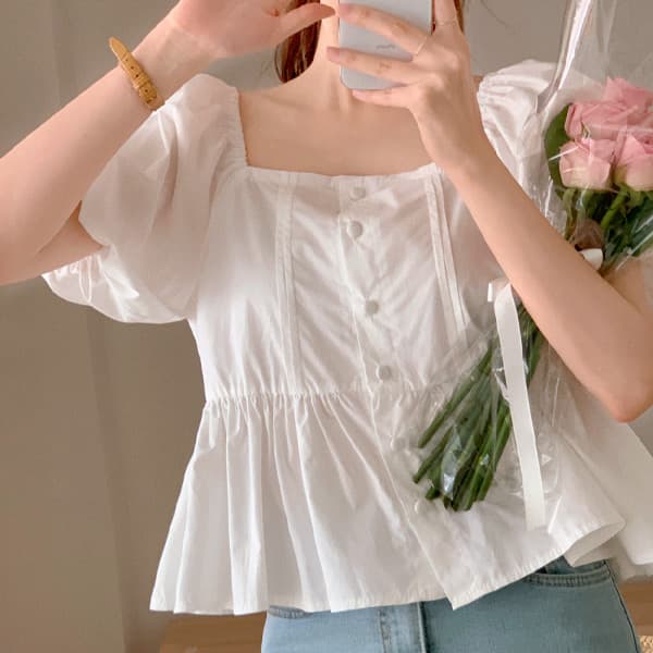 스퀘어넥 코튼 반팔 블라우스 bs7638 가격 추이 아뜨랑스 스퀘어넥 코튼 반팔 블라우스 bs7638 - 최저가 28,800원