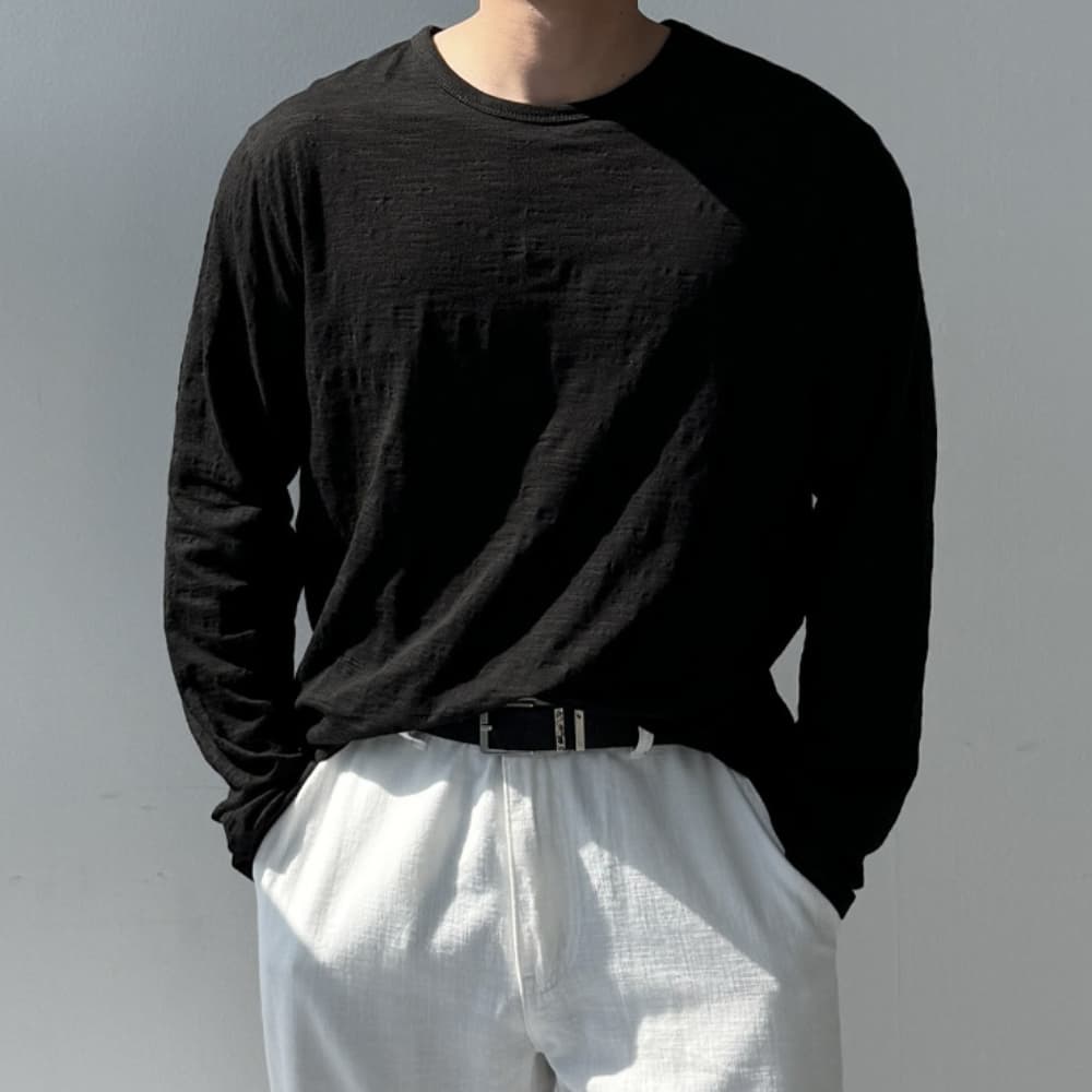 1+1 남자 플랑 봄 여름 슬라브 무지 박스 긴팔티 가격 추이 피팅남 1+1 남자 플랑 봄 여름 슬라브 무지 박스 긴팔티 - 최저가 29,800원