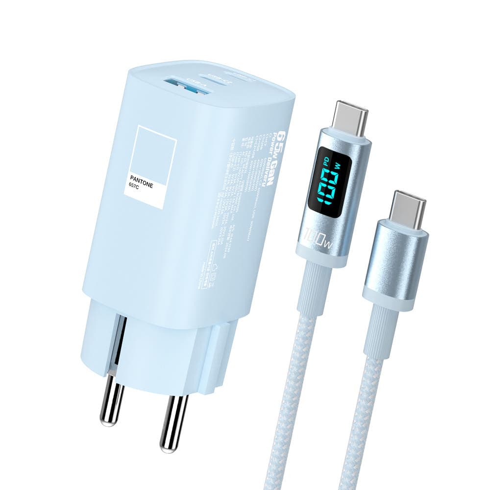 이어맥 팬톤 65W GaN 멀티 충전기 3포트 LED 케이블 포함 세트 가격 비교 디엘티테크코리아 이어맥 팬톤 65W GaN 멀티 충전기 3포트 LED 케이블 포함 세트