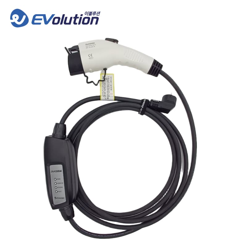 전기차충전기 가정용 완속 충전케이블 16A 220V 휴대용 5m 가격 추이 이볼루션 EVolution 전기차충전기 가정용 완속 충전케이블 16A 220V 휴대용 5m - 최저가 186,000원