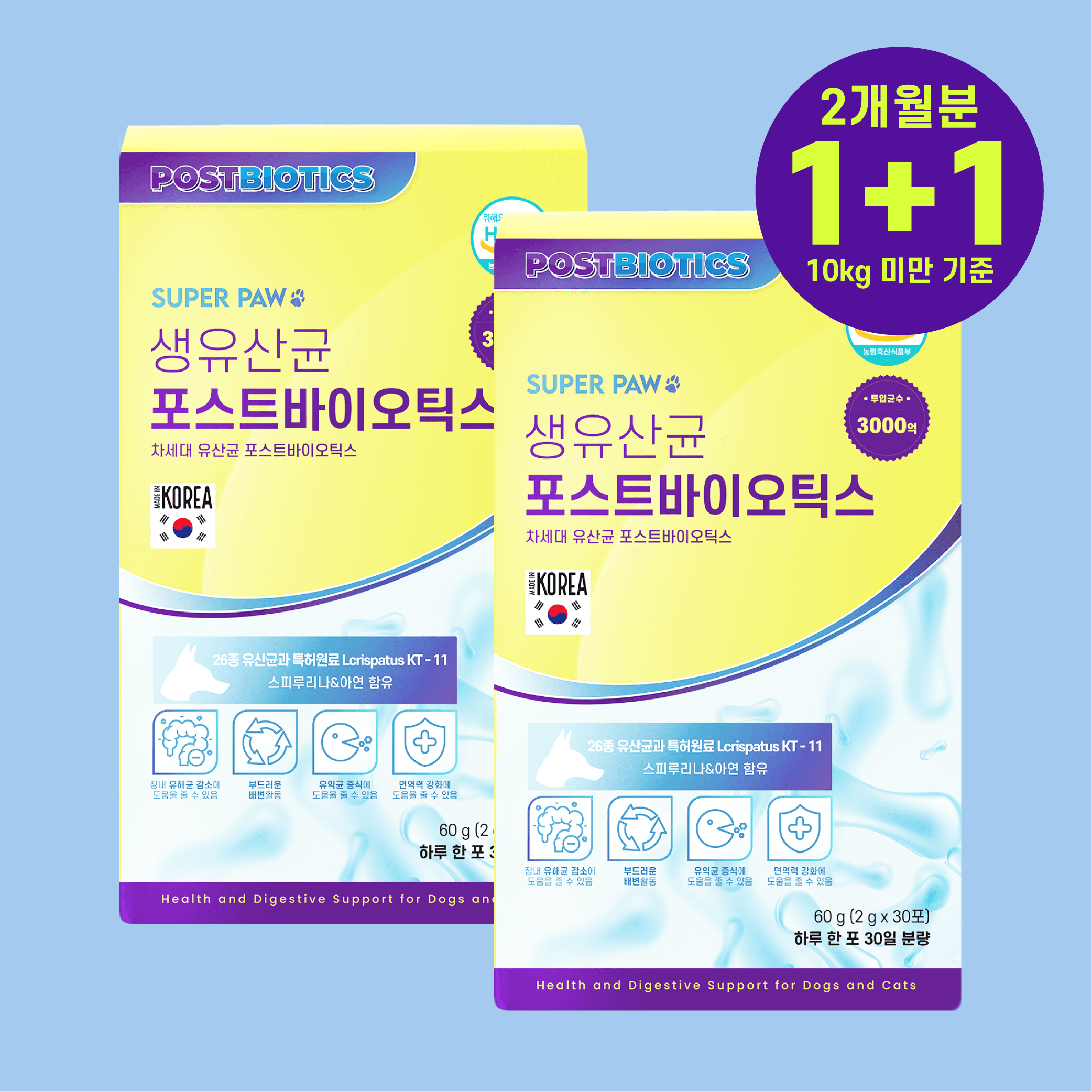 (1+1박스) 슈퍼포우 강아지 유산균 고양이 포스트바이오틱스 30포, 2개 가격 추이 슈퍼포우 (1+1박스) 슈퍼포우 강아지 유산균 고양이 포스트바이오틱스 30포, 2개 - 최저가 34,800원