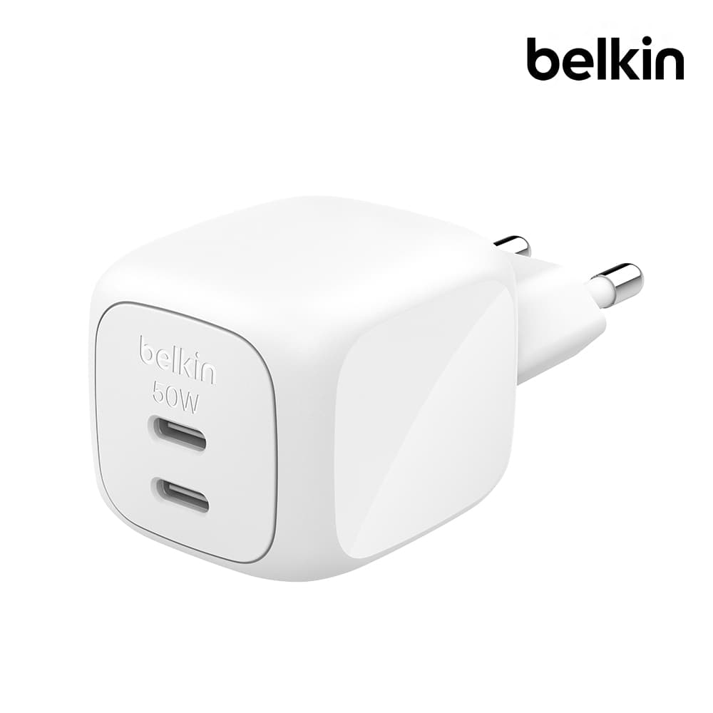 벨킨 50W 듀얼 C타입 GaN 초고속 충전기 WCH019 가격 비교 벨킨공식몰 벨킨 50W 듀얼 C타입 GaN 초고속 충전기 WCH019