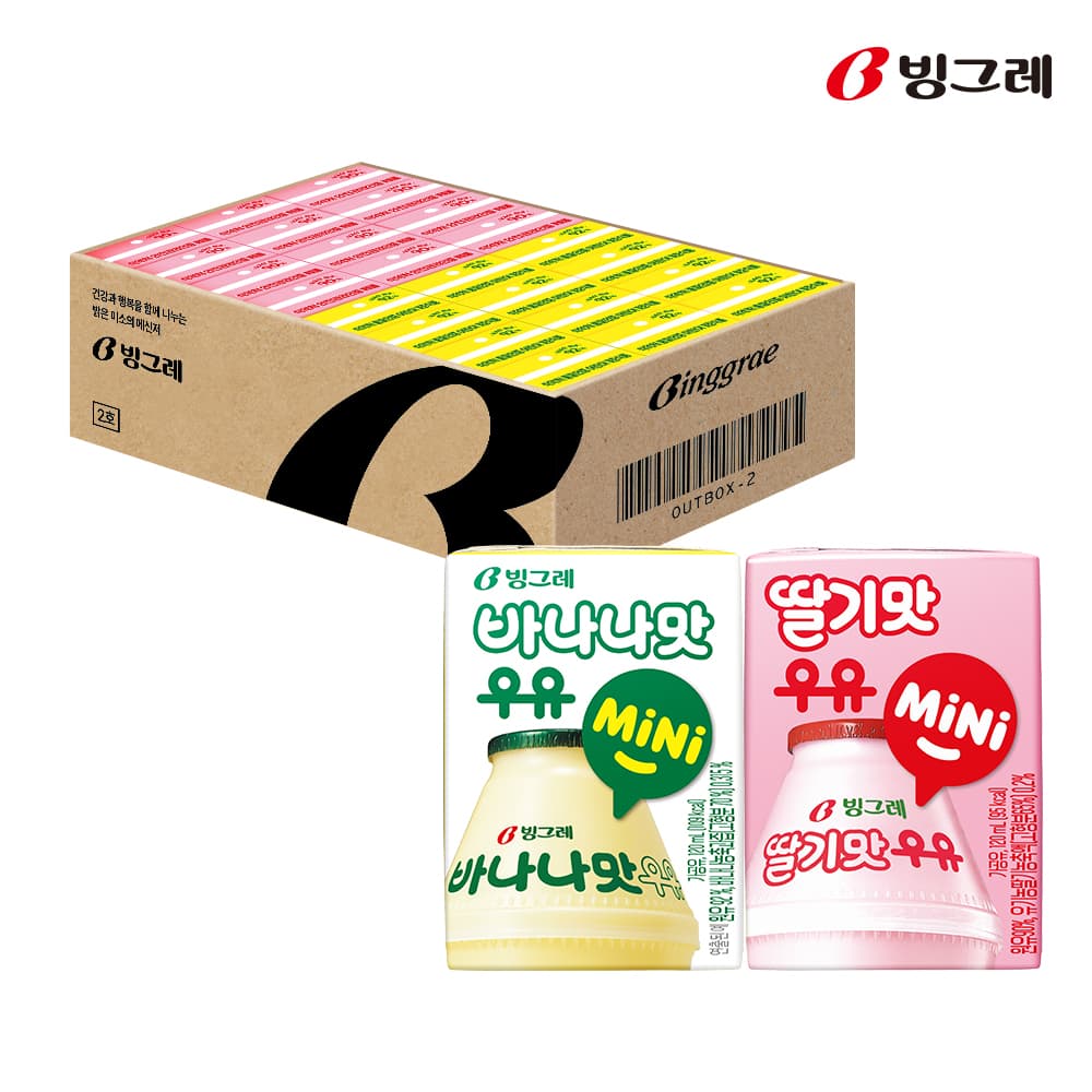 빙그레 바나나맛우유 미니 12팩 + 딸기맛우유 미니 12팩 120ml 가격 추이 빙그레 본사직영몰 빙그레 바나나맛우유 미니 12팩 + 딸기맛우유 미니 12팩 120ml - 최저가 20,900원