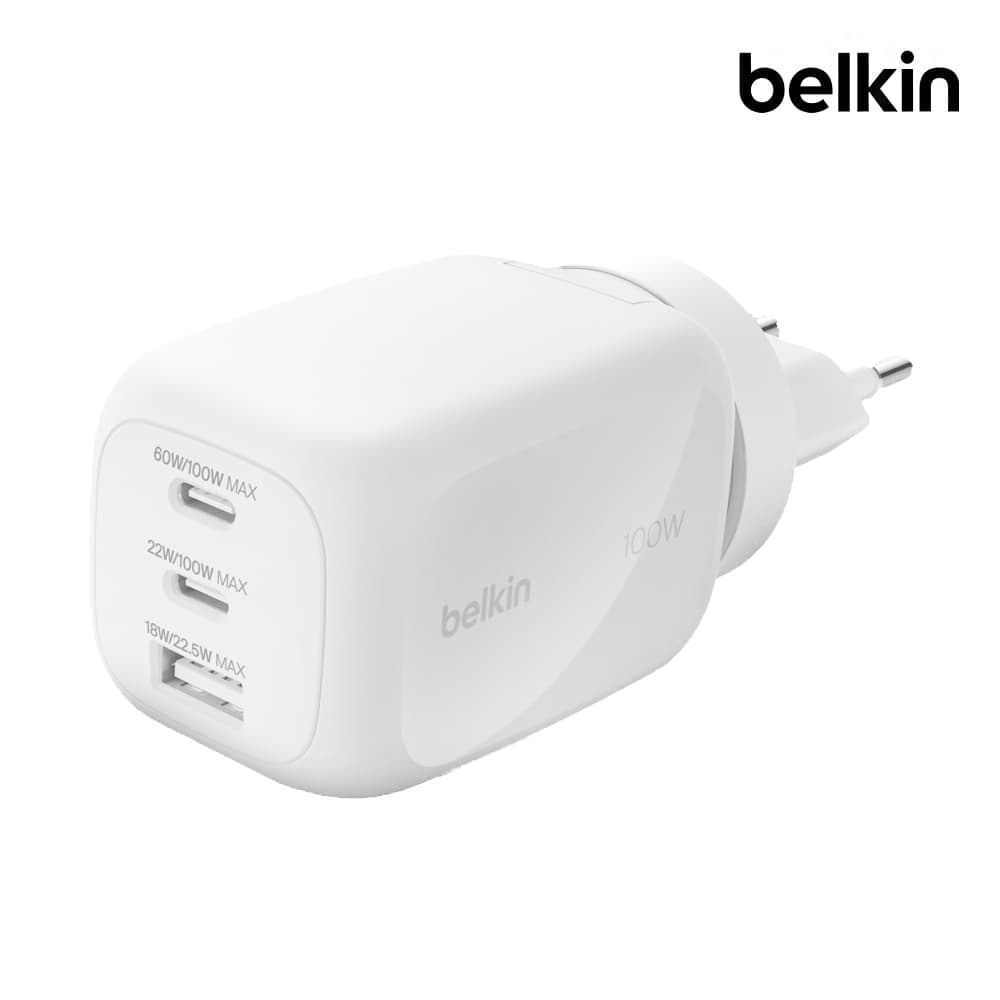 벨킨 100W 3포트 GaN 초고속 충전기 듀얼 C타입 USB-A WCH016 가격 추이 벨킨공식몰 벨킨 100W 3포트 GaN 초고속 충전기 듀얼 C타입 USB-A WCH016 - 최저가 74,900원