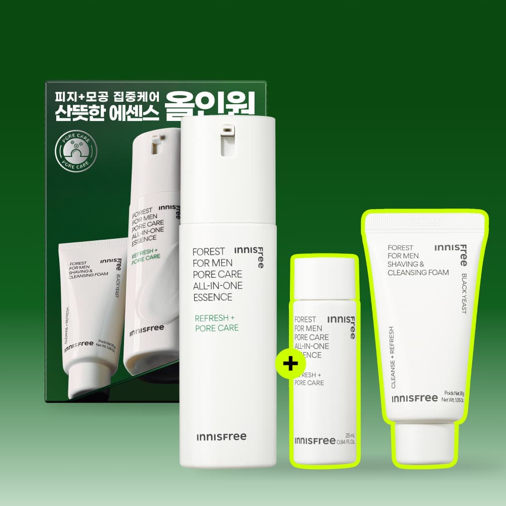 이니스프리 포레스트 포어케어 올인원 에센스 100ml + 에센스 25ml + 폼 30g 가격 추이 이니스프리 이니스프리 포레스트 포어케어 올인원 에센스 100ml + 에센스 25ml + 폼 30g - 최저가 20,300원