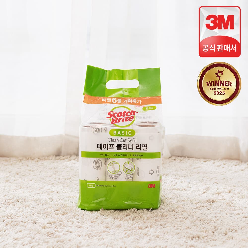 3M 스카치브라이트 돌돌이 베이직 테이프 클리너 대형 리필 6입 가격 추이 3M본사직영몰 3M 스카치브라이트 돌돌이 베이직 테이프 클리너 대형 리필 6입 - 최저가 11,700원