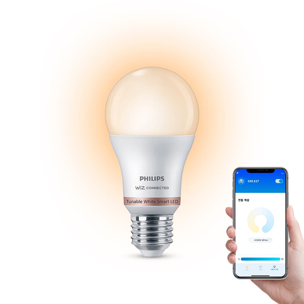 필립스 위즈 스마트전구 E26 LED 8W 화이트 1개 가격 비교 위즈 공식스토어 필립스 위즈 스마트전구 E26 LED 8W 화이트 1개