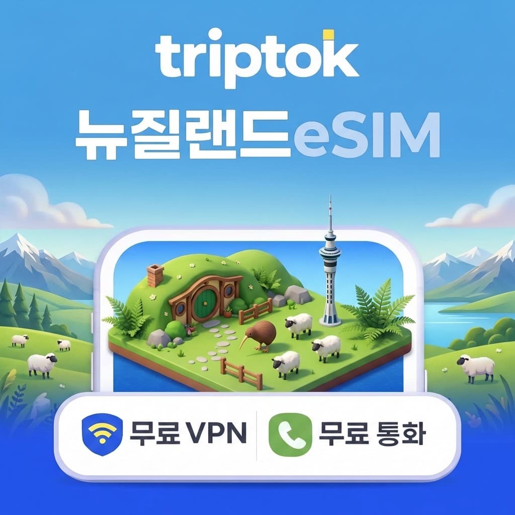 뉴질랜드 eSIM 5G Spark 무제한 데이터 전화 VPN 가격 추이 트립톡스토어 뉴질랜드 eSIM 5G Spark 무제한 데이터 전화 VPN - 최저가 1,840원