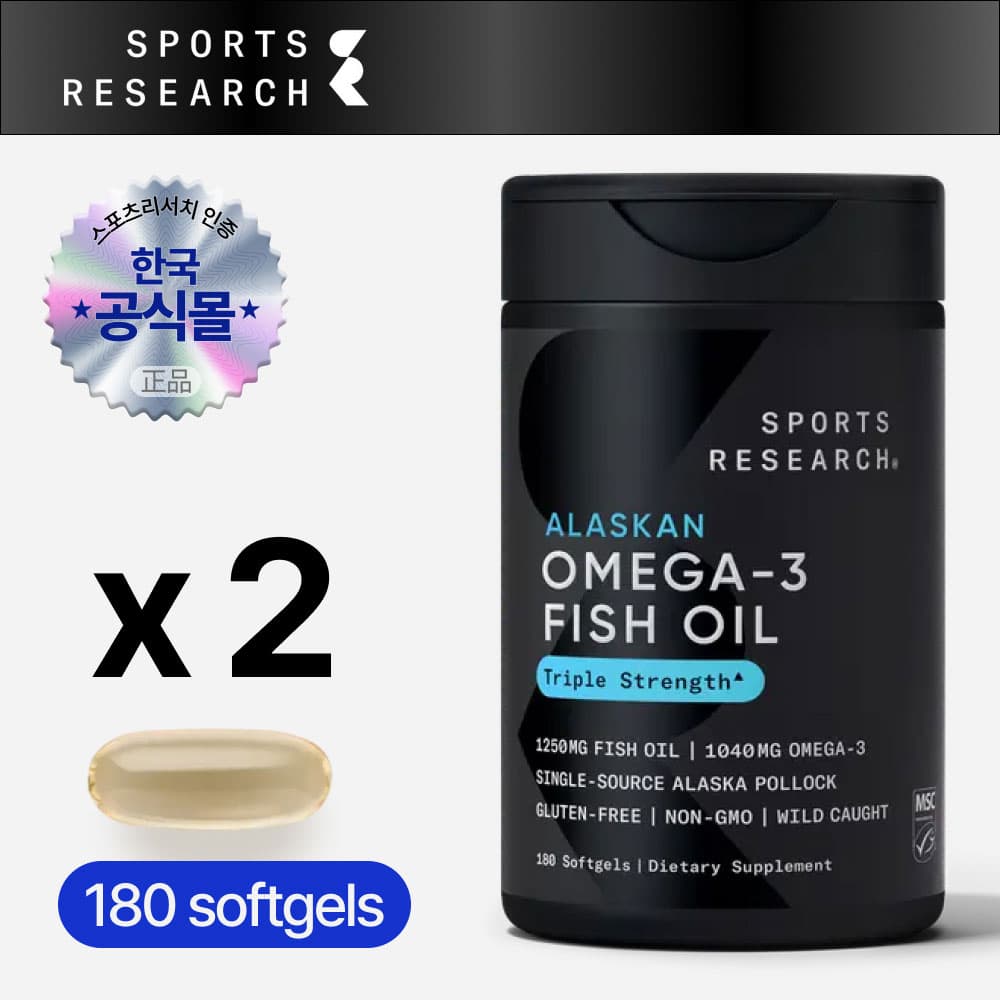 스포츠리서치 rTG 오메가3 트리플 스트렝스 알래스카산 명태 180정 2개 가격 비교 블루존 스토어 스포츠리서치 rTG 오메가3 트리플 스트렝스 알래스카산 명태 180정 2개