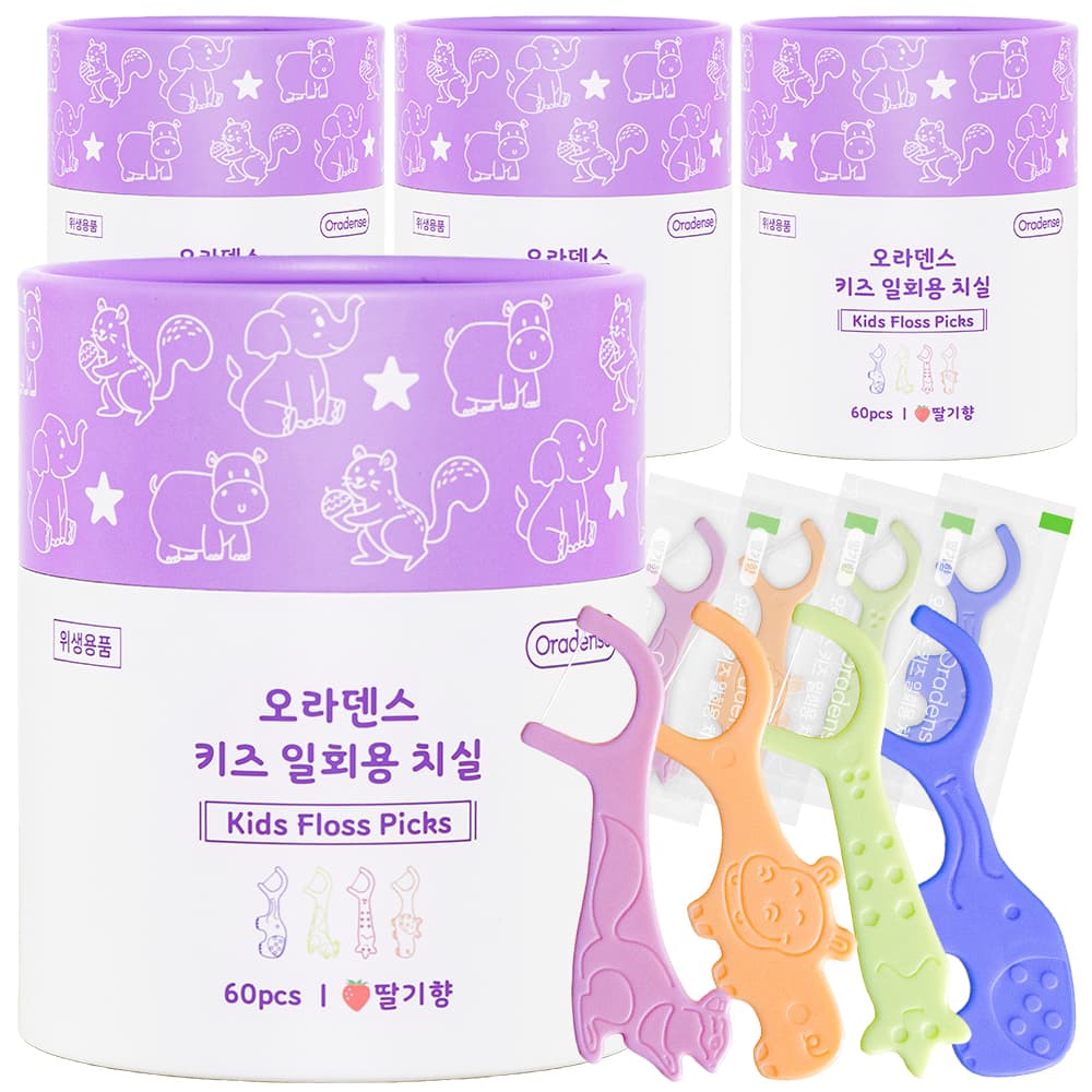 오라덴스 개별포장 키즈 일회용 치실 Y형 60개입 4개 가격 비교 오라덴스 오라덴스 개별포장 키즈 일회용 치실 Y형 60개입 4개