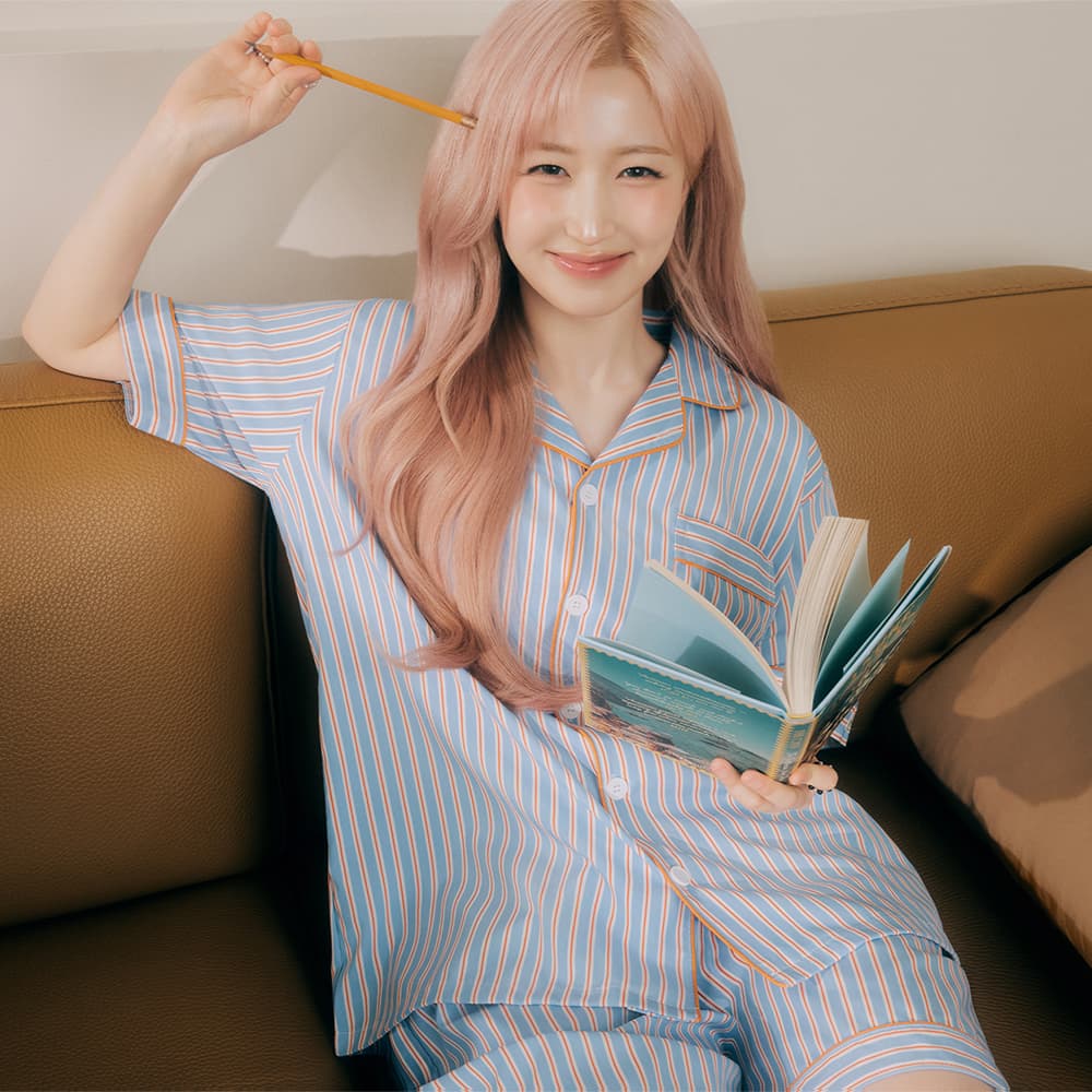실크핏 시에르 반팔 카라 커플 잠옷 세트 여름 홈웨어 가격 비교 DOSSY 실크핏 시에르 반팔 카라 커플 잠옷 세트 여름 홈웨어
