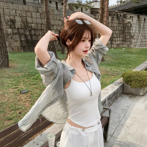 시어서커 잔체크 긴팔 셔츠 bs8741 가격 추이 아뜨랑스 시어서커 잔체크 긴팔 셔츠 bs8741 - 최저가 45,500원