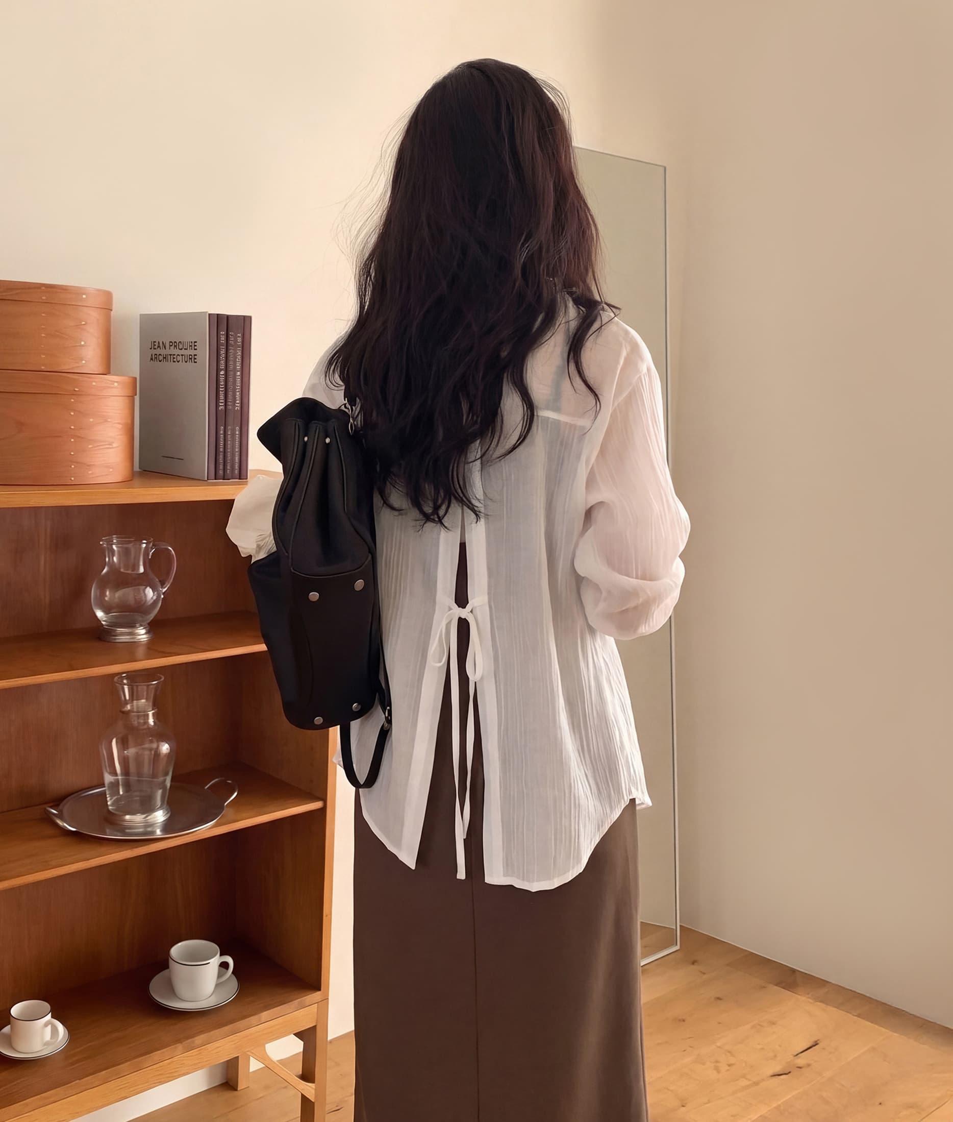 1+1 간절기 시스루 뒷리본 셔츠 블라우스 7color 가격 비교 엔드에이 1+1 간절기 시스루 뒷리본 셔츠 블라우스 7color
