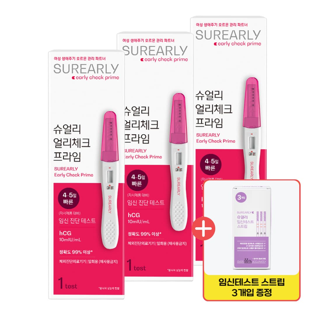 슈얼리 얼리체크 프라임 임신 테스트기 3회분 가격 추이 슈얼리 본사 쇼핑몰 슈얼리 얼리체크 프라임 임신 테스트기 3회분 - 최저가 8,500원