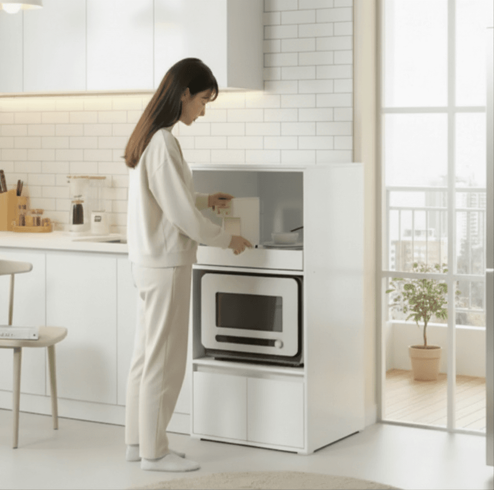 광파오븐 수납장 600x550x1200mm 3단 화이트 가격 추이 라일리홈 광파오븐 수납장 600x550x1200mm 3단 화이트 - 최저가 134,500원