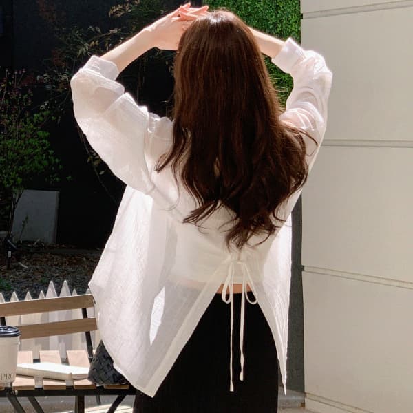 링클 시스루 백 리본 포인트 텐셀 오버핏 셔츠 bs8749 가격 비교 아뜨랑스 링클 시스루 백 리본 포인트 텐셀 오버핏 셔츠 bs8749