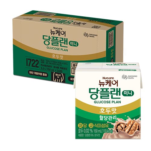 뉴케어 당플랜 미니 호두맛 당뇨영양식 150ml 24개 가격 추이 대상웰라이프 본사쇼핑몰 뉴케어 당플랜 미니 호두맛 당뇨영양식 150ml 24개 - 최저가 40,900원