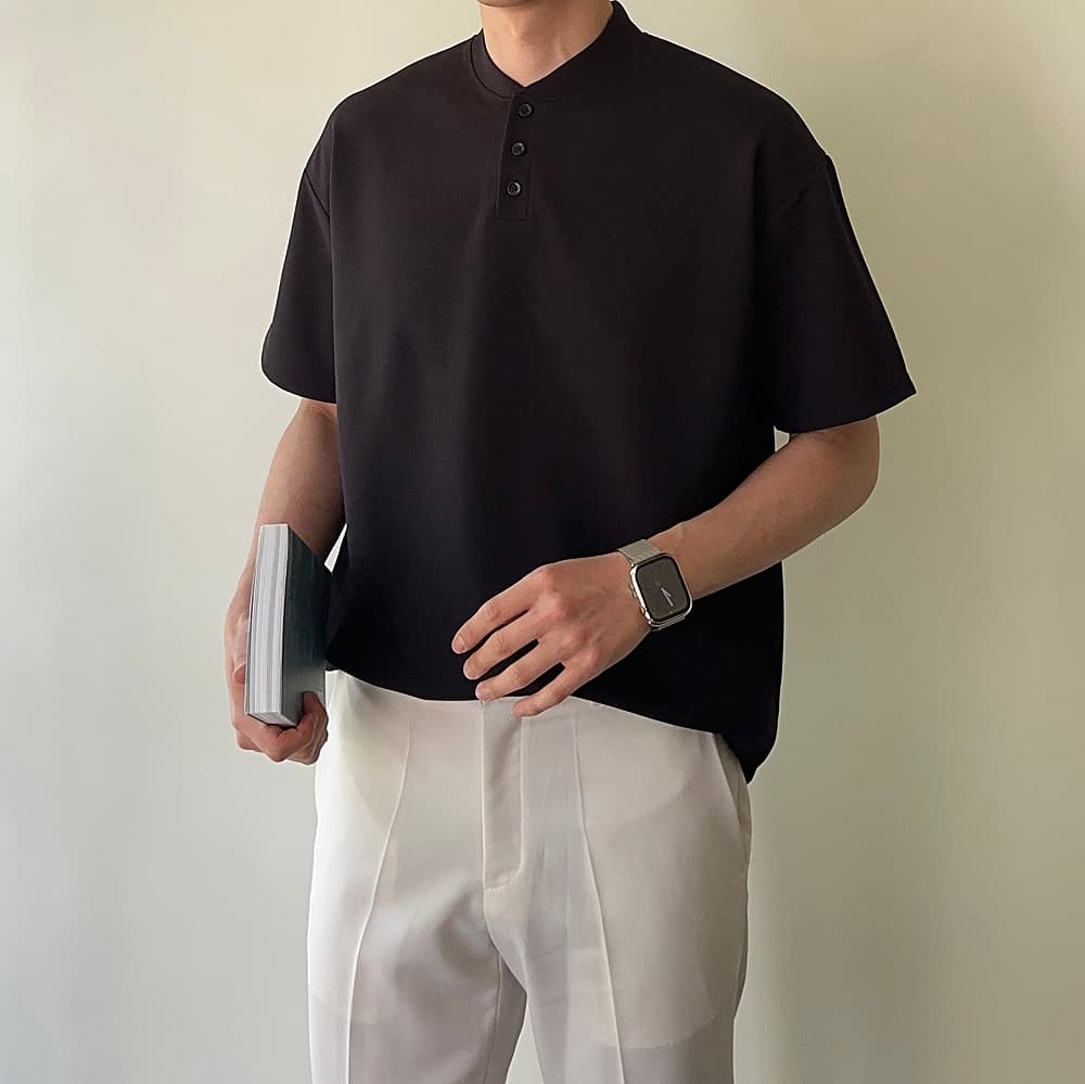 남자 반팔티 구김없는 빅사이즈 헨리넥 무지 오버핏 티셔츠 가격 비교 션타운 남자 반팔티 구김없는 빅사이즈 헨리넥 무지 오버핏 티셔츠