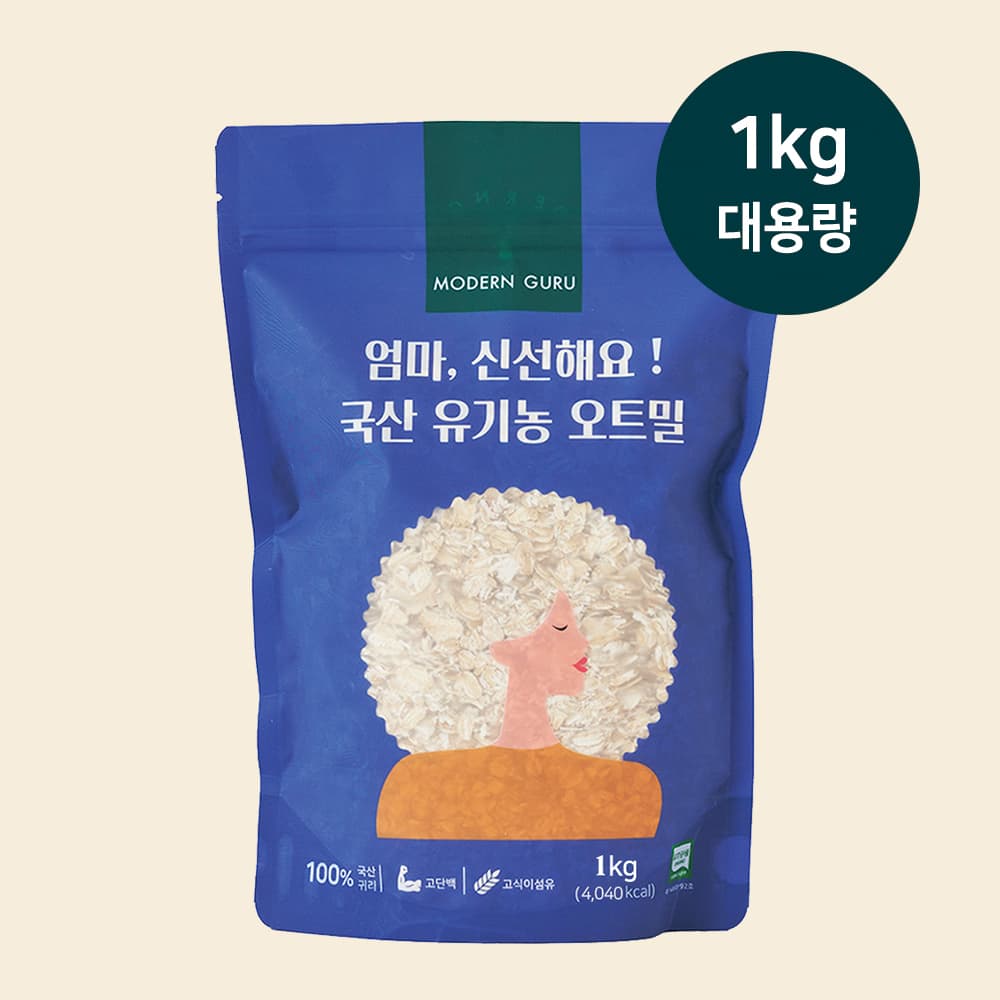 모던구루 국산 유기농 오트밀 1kg 롤드오트 압착귀리 가격 추이 모던구루 모던구루 국산 유기농 오트밀 1kg 롤드오트 압착귀리 - 최저가 18,900원