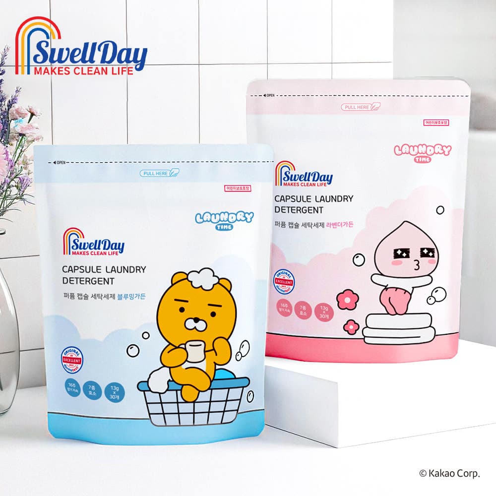 스웰데이 X 카카오프렌즈 캡슐세제 8배 고농축 대용량 올인원 퍼퓸 세탁세제 라벤더향 90개 가격 추이 스웰데이 스웰데이 X 카카오프렌즈 캡슐세제 8배 고농축 대용량 올인원 퍼퓸 세탁세제 라벤더향 90개 - 최저가 26,900원