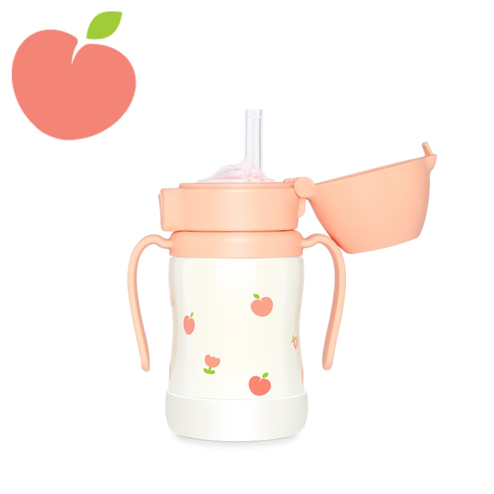 그로미미 안새는빨대컵 유아물병 스텐 피치플라워 200ml 가격 비교 그로미미 그로미미 안새는빨대컵 유아물병 스텐 피치플라워 200ml