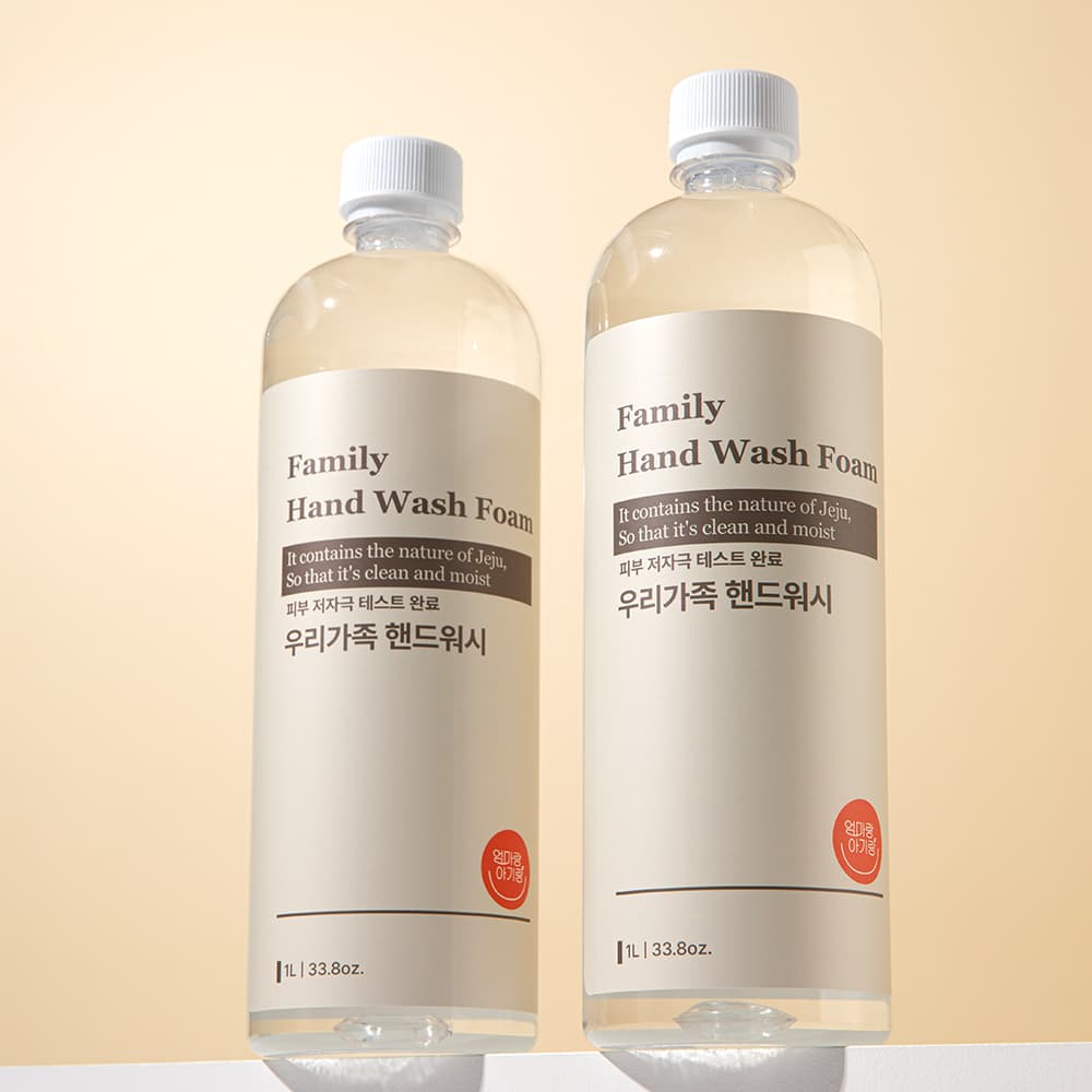 엄마랑아기랑 우리가족 핸드워시 폼 손세정제 1L 2개 가격 비교 엄마랑아기랑 공식몰 엄마랑아기랑 우리가족 핸드워시 폼 손세정제 1L 2개