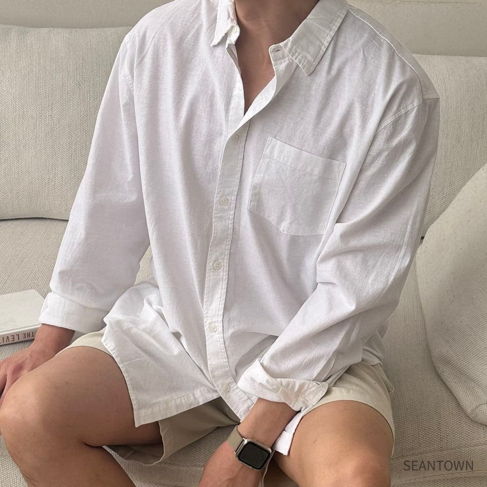 남자셔츠 흰색 오버핏 린넨 가격 비교 션타운 남자셔츠 흰색 오버핏 린넨